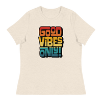 GOOD VIBES ONLY INTERLOCK (VINTAGE SUNSET) - Women's Relaxed T-Shirt