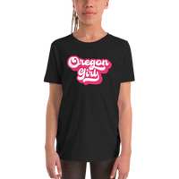 OREGON GIRL - WHITE/PINK - Youth Short Sleeve T-Shirt